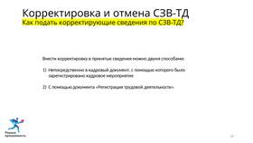 Как подать корректировку в ПФР в Спар