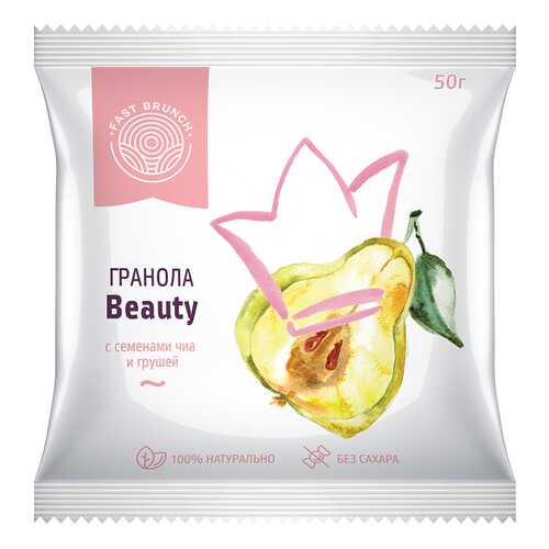 Гранола Fastbrunch Beaut с семенами чиа и грушей 3 саше в Спар
