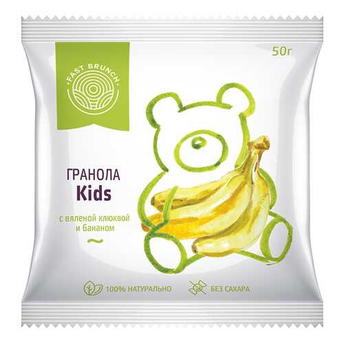 Гранола Fastbrunch Kids с вяленой клюквой и бананом 3 саше в Спар
