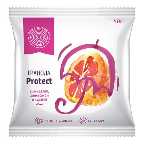 Гранола Fastbrunch Protect с миндалём, апельсином и курагой 3 саше в Спар
