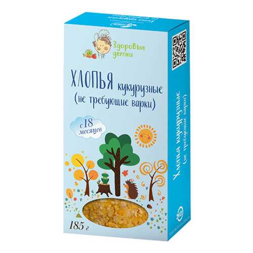 Хлопья кукурузные Здоровые детки 185 г в Спар
