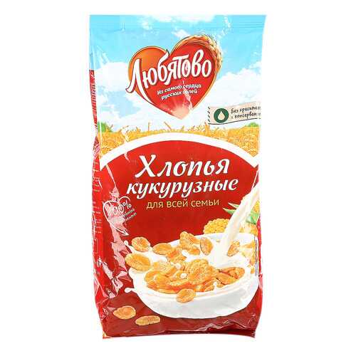 Хлопья Любятово кукурузные 300 г в Спар
