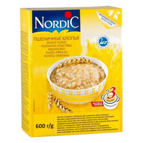Хлопья пшеничные Nordic 600 г в Спар