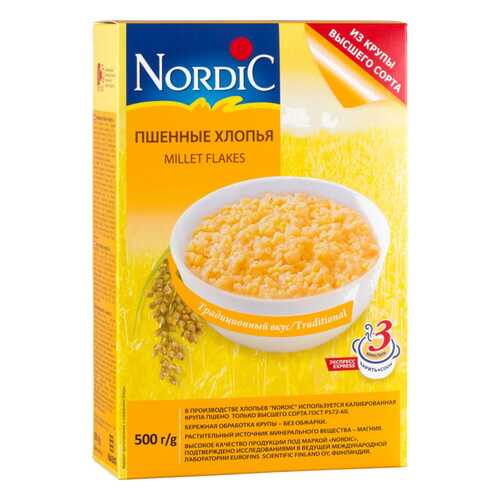 Хлопья пшенные Nordic 500 г в Спар