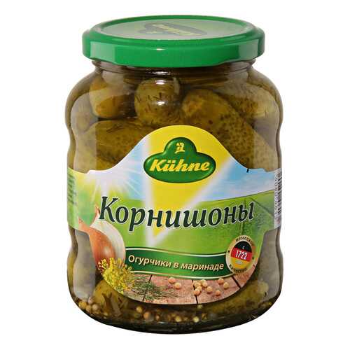 Корнишоны Kuhne в маринаде консервированные 330 г Германия в Спар