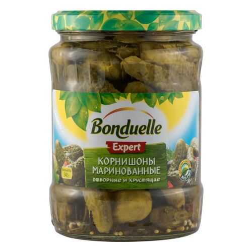 Корнишоны маринованные Bonduelle отборные и хрустящие expert 580 мл в Спар