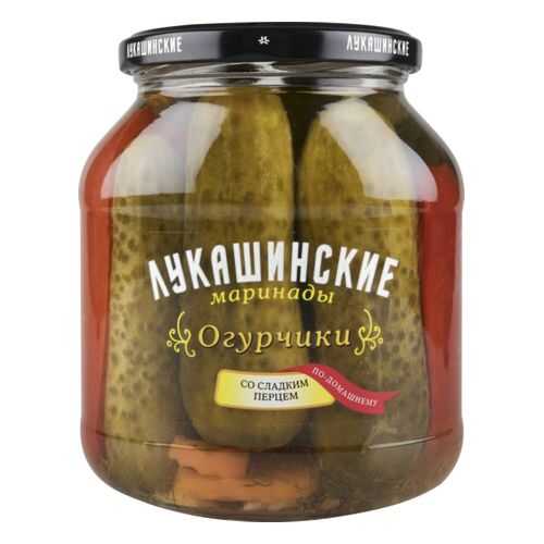 Огурчики со сладким перцем Лукашинские по-домашнему 670 г в Спар