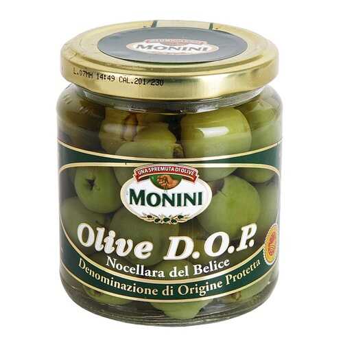 Оливки зелёные Monini D.O.P. без косточки 120 г стекло Италия в Спар