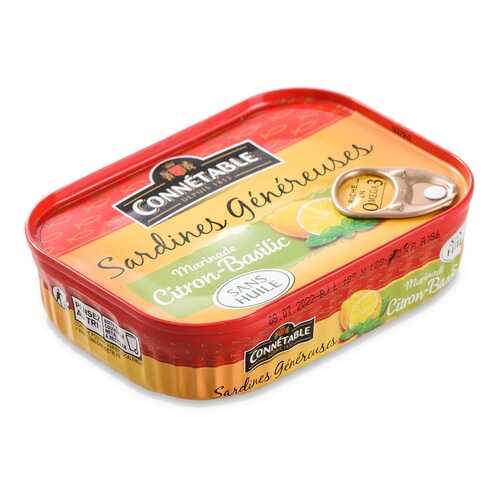 Сардины Connetable Sardines Genereuse в маринаде с лимоном и базиликом BELMA 140г в Спар