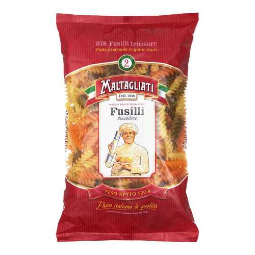 Макаронные изделия Maltagliati fusilli tricolore 500 г в Спар