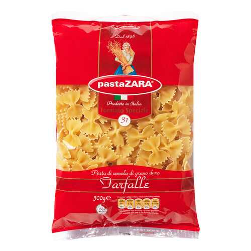 Макаронные изделия PastaZara farfalle 500 г в Спар