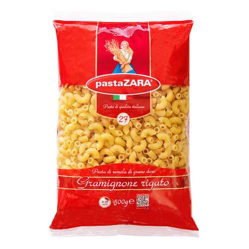 Макароны Pasta Zara №27 рожок рифленый маленький 500 г в Спар