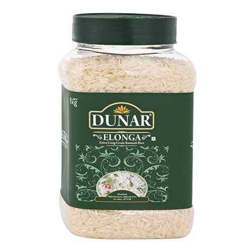 Рис DUNAR Басмати Elonga Sela пропаренный длиннозерный 1 кг банка Индия в Спар