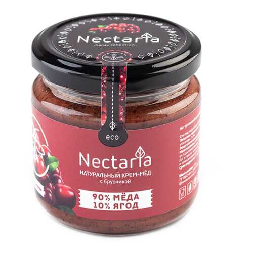 Крем-мёд с брусникой Nectaria 230 г в Спар
