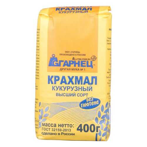 Крахмал кукурузный Гарнец высший сорт 400 г в Спар