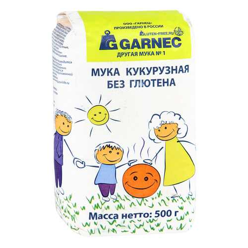Мука Гарнец кукурузная без глютена 500 г в Спар