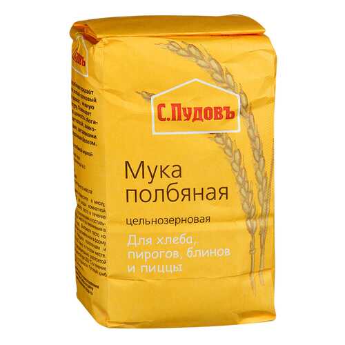 Мука полбяная С.Пудовъ цельнозерновая 450 г в Спар