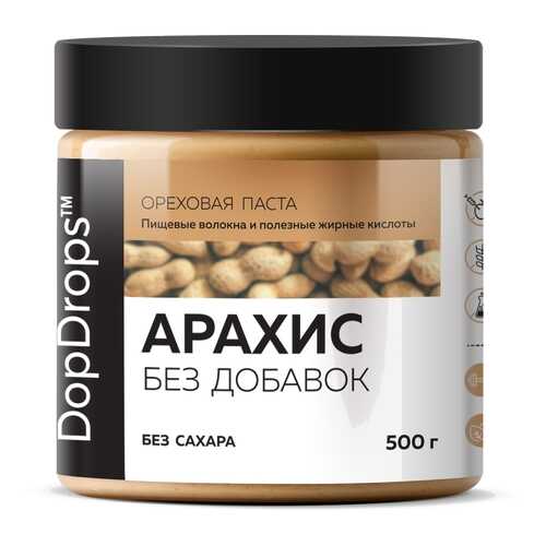 Арахисовая паста DopDrops без добавок 500г в Спар