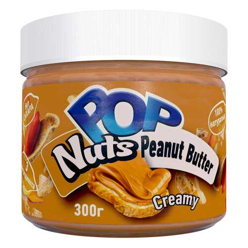 Арахисовая паста POP Nuts Creamy Кремовая, 300 г в Спар
