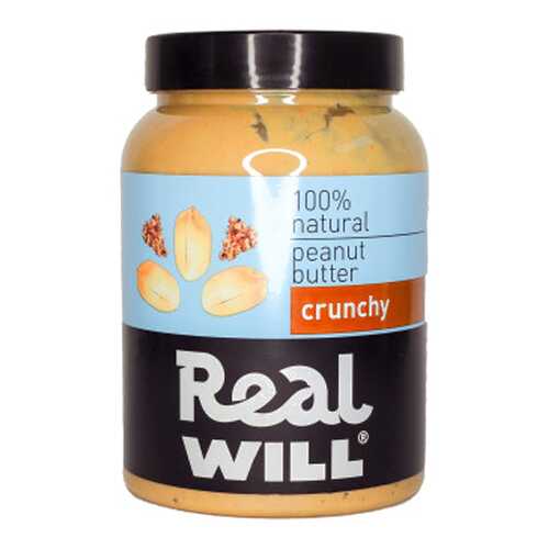 Паста арахисовая Real Will хрустящая 1000 г в Спар