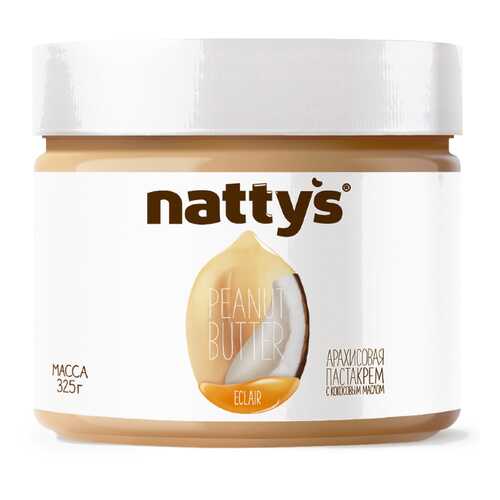 Паста Nattys Eclair арахисовая с кокосовым маслом и мёдом в Спар