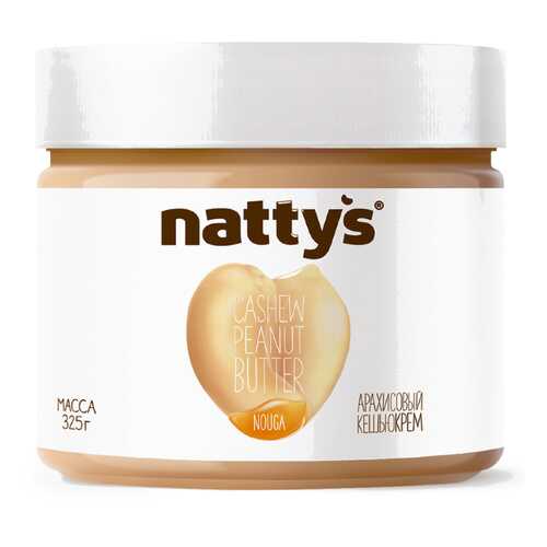Паста Nattys кешью, арахисовая нуга с мёдом 325 г в Спар