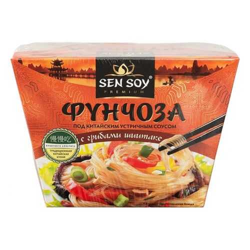 Фунчоза Sen Soy под китайским устричным соусом с грибами шиитаке 125 г в Спар