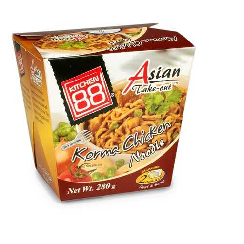 Готовое блюдо «Тайская лапша с курицей в соусе Корма», Kitchen88, 280 г, Таиланд в Спар