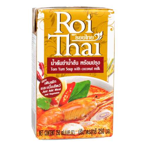 Суп Roi Thai том ям с кокосовым молоком 250 мл в Спар