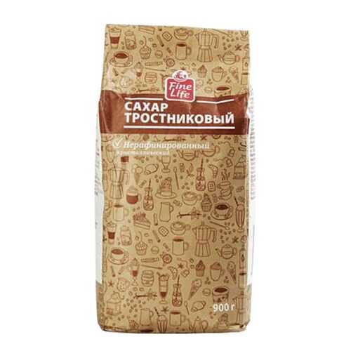 Сахар Fine Life тростниковый нерафинированный кристаллический 900 г в Спар
