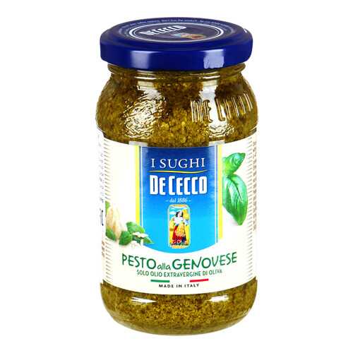 Соус De cecco pesto alla genovese на основе растительных масел 200 г в Спар