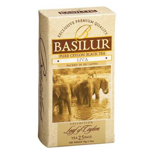 Чай черный Basilur uva цейлонский 25 пакетиков в Спар