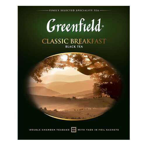 Чай черный Greenfield Classic Breakfast 100 пакетиков в Спар