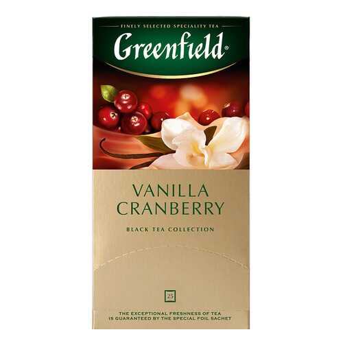 Чай черный Greenfield Vanilla Cranberry 25 пакетиков в Спар