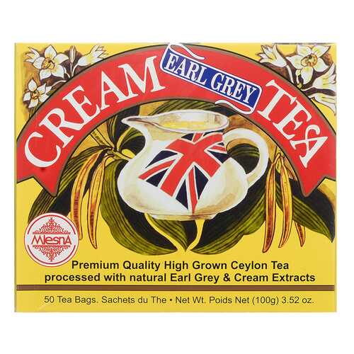 Чай черный Mlesna Cream Earl Grey с ароматом бергамота со сливками, 50 пак*2г Шри-Ланка в Спар