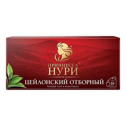 Чай черный Принцесса Нури Цейлонский Отборный 25 пакетиков в Спар