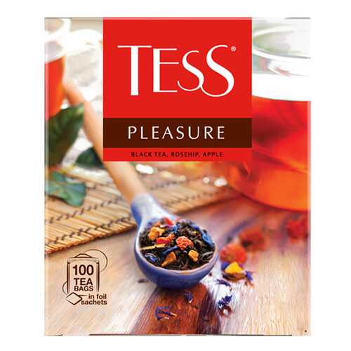 Чай черный Tess Pleasure 100 пакетиков в Спар
