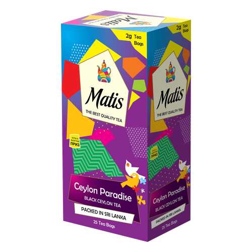 Чай черный в пакетиках для чашки Матис Ceylon Paradise 25*2 г в Спар
