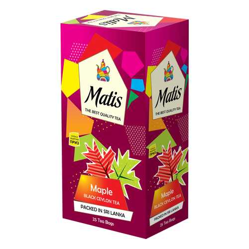 Чай черный в пакетиках для чашки Матис Maple 25*2 г в Спар