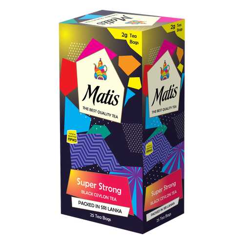 Чай черный в пакетиках для чашки Матис Super Strong 25*2 г в Спар