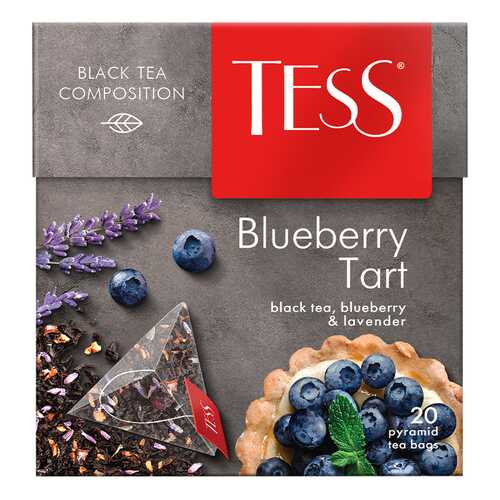 Чай черный в пирамидках Tess Blueberry Tart 20 штук в Спар