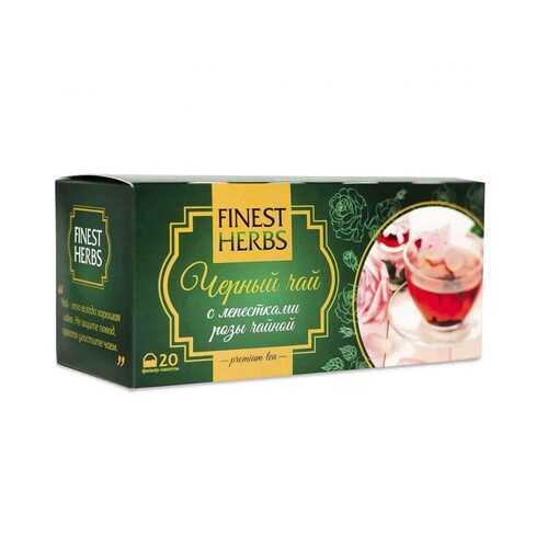 Чай Finest Herbs Чёрный чай с лепестками розы чайной, чёрный, 30 гр в Спар