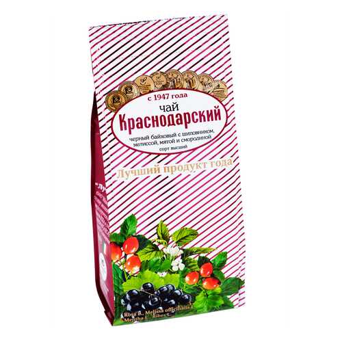Чай Краснодарский С шиповником, мелиссой, мятой и смородиной черный листовой 100 г в Спар