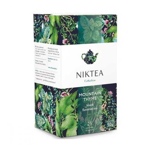 Чай Niktea Mountain Thyme черный с чабрецом 25 пакетиков в Спар