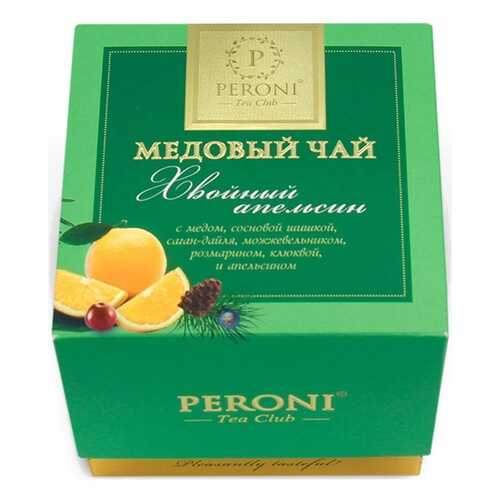 Чай Peroni Медовый чай. Хвойный апельсин, чёрный листовой с добавками, 45 гр в Спар