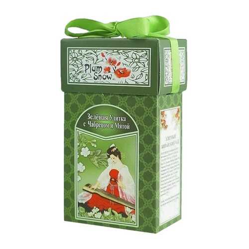 Чай Plum Snow Зелёная Улитка с Чабрецом и Мятой, зелёный листовой, 100 гр в Спар