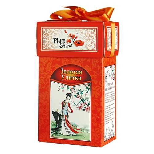 Чай Plum Snow Золотая Улитка, чёрный листовой, 100 гр в Спар