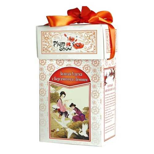 Чай Plum Snow Золотая Улитка с Бергамотом и Лимоном, чёрный листовой, 100 гр в Спар