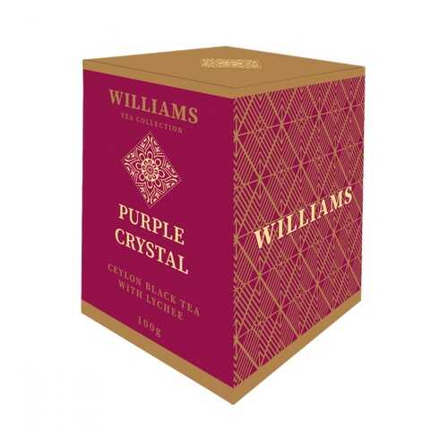 Чай Williams Purple Crystal черный с лепестками сафлора и ароматом личи 100 г в Спар