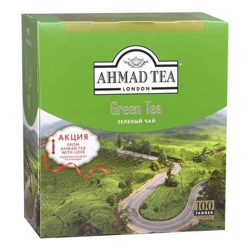 Чай зеленый Ahmad Tea 100 пакетиков в Спар